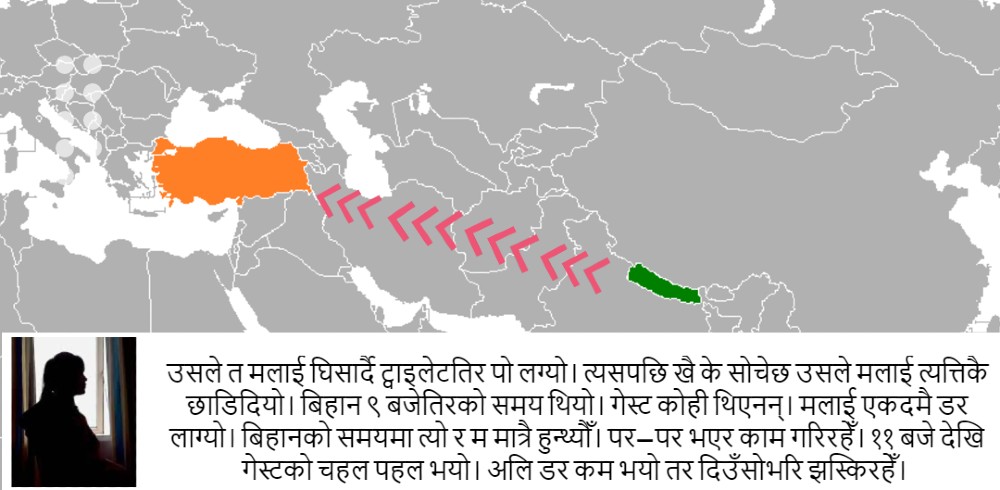 टर्की पुगेर  फर्किएकी एक युवतीको त्रासद अनुभव :  धेरै कमाउने लोभमा  १६ हजारमा बेचिएँ 