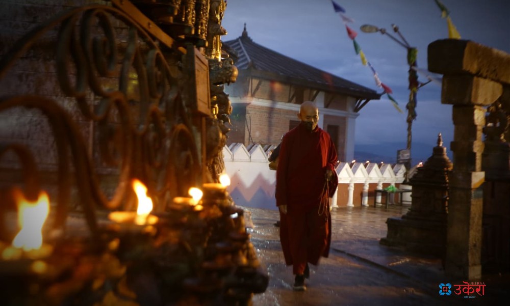 साँझको स्वयम्भू : लकडाउनमा बुद्ध