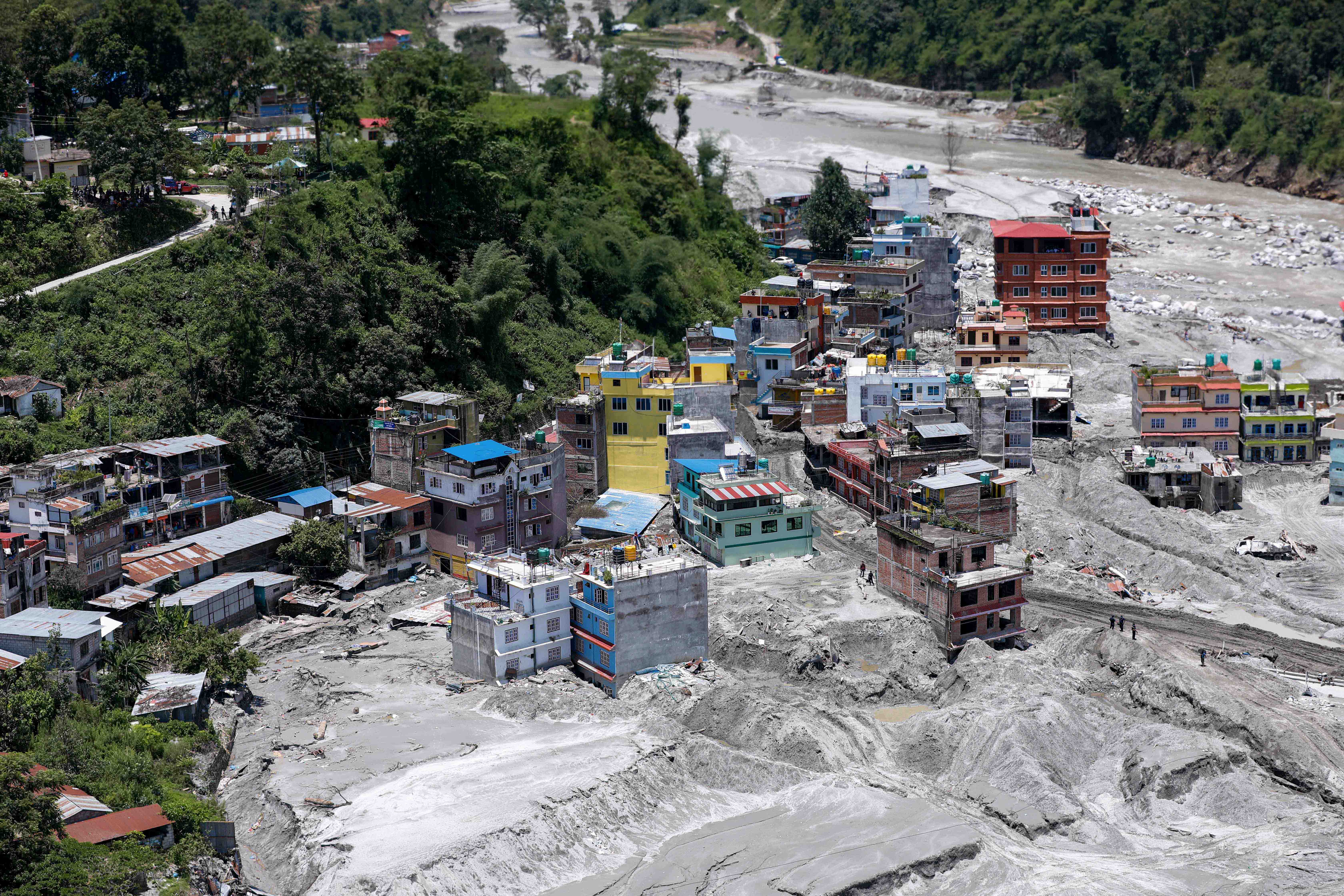 प्रधानमन्त्रीले हेलिकप्टरबाट देखेको मेलम्ची 