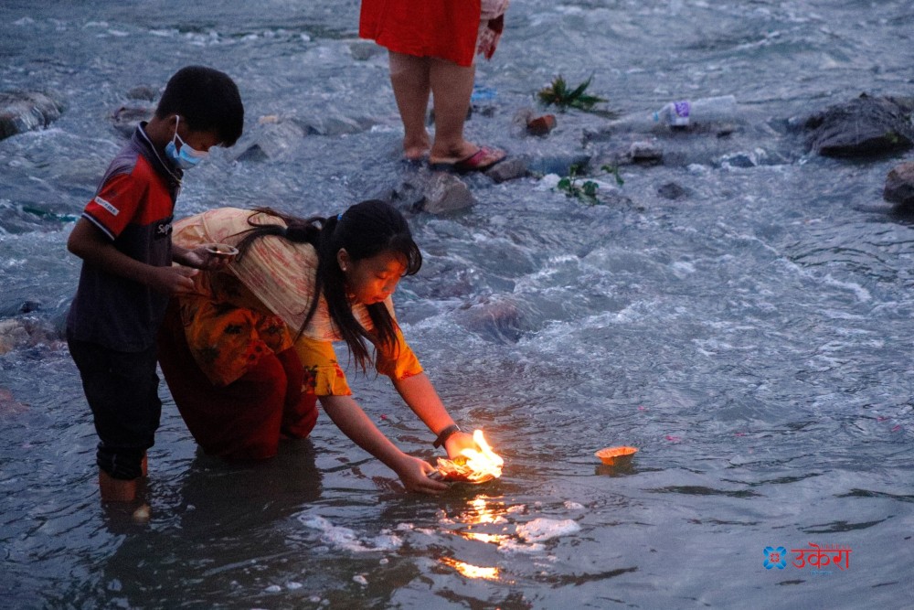 विष्णुमतिकाे माटाे घरमा ल्याएर घटस्थापना गर्छन् नेवार समुदाय (फाेटाेफिचर)