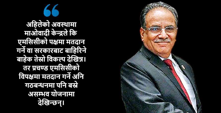 प्रचण्डको राजनीतिक लाइन: निर्णायक चरणमा सधैँ ढलपल,सधैँ अलमल