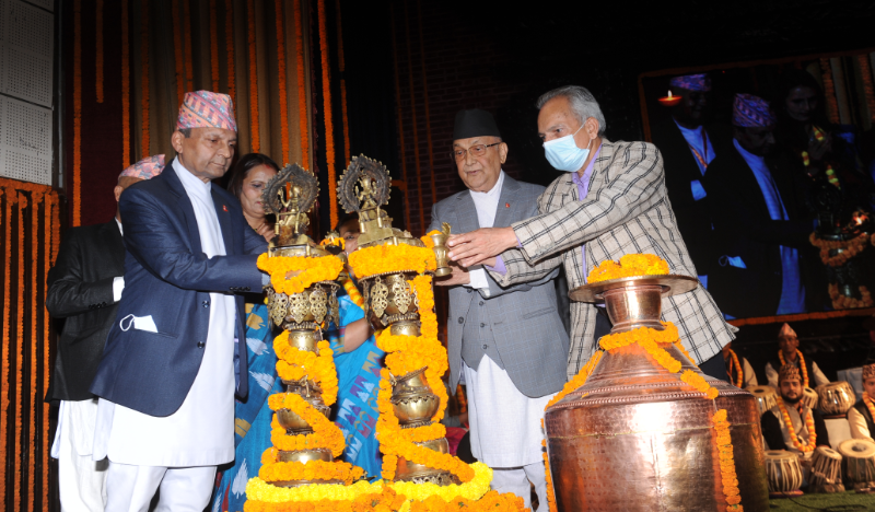 दुई वर्षपछि फर्कियाे ‘प्रज्ञा सिस्नुपानी देउसी’; ‌ओली, भट्टराई र रेग्मीले गरे उद्घाटन